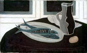 Georges Braque : Bottle and Fish